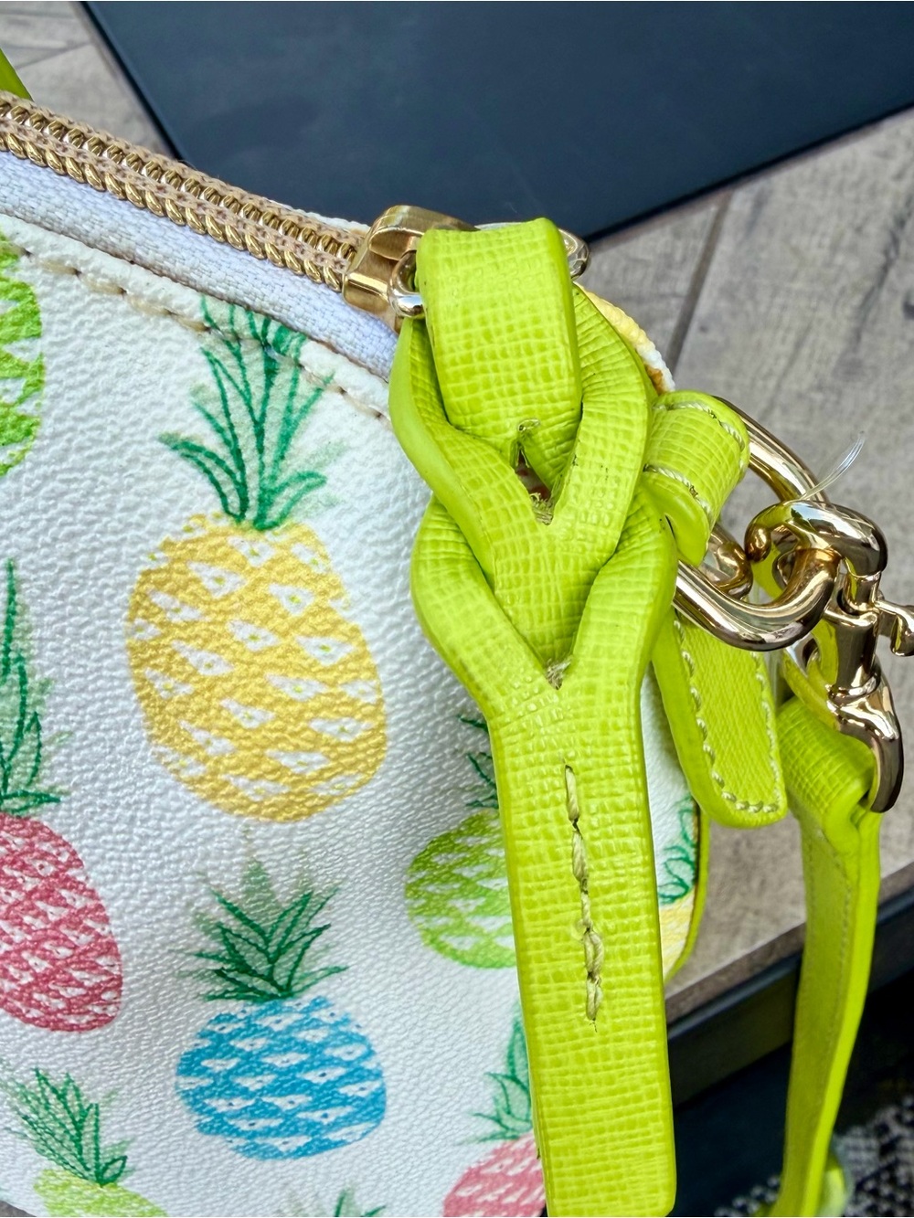 Dooney & Bourke Pineapple Mini Ruby Crossbody Bag Satchel Purse Summer EUC - Picture 7 of 16